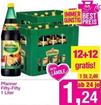 Sutterlüty Pfanner Fifty-Fifty 1 Liter Angebot