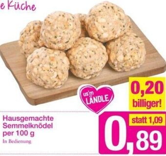 Sutterlüty Hausgemachte Semmelknödel per 100 g Angebot
