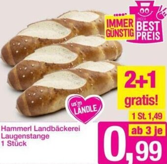 Sutterlüty Hammerl Landbäckerei Laugenstange 1 Stk. Angebot