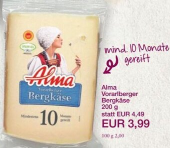 Sutterlüty Alma Vorarlberger Bergkäse 200 g Angebot