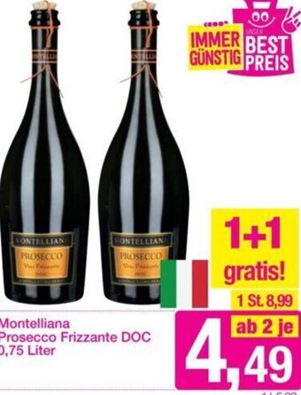 Sutterlüty Montelliana Prosecco Frizzante DOC 0,75 Liter Angebot