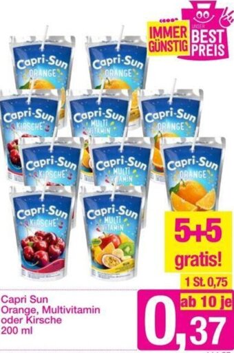 Sutterlüty Capri Sun Orange, Multivitamin oder Kirsche 200 ml Angebot
