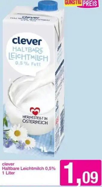 Sutterlüty clever Haltbare Leichtmilch 0,5% 1 Liter Angebot