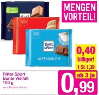 Sutterlüty Ritter Sport Bunte Vielfalt 100 g Angebot