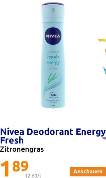 Action Nivea Deodorant Energy Fresh Angebot