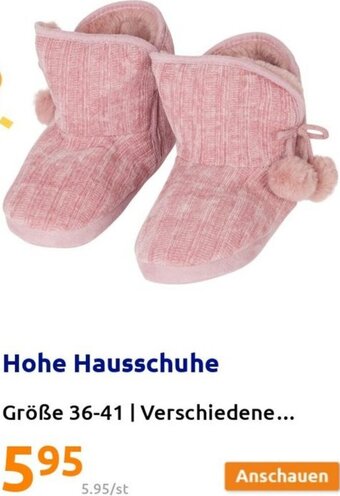 Action Hohe Hausschuhe 36-41 Angebot