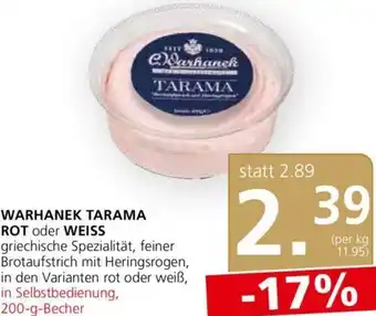 Spar Warhanek Tarama Rot oder Weiss 200g Angebot