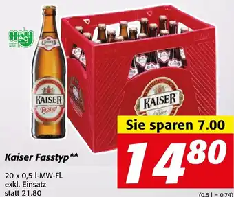 Strasser Markt Kaiser Fasstyp 20 x 0,5 L Angebot