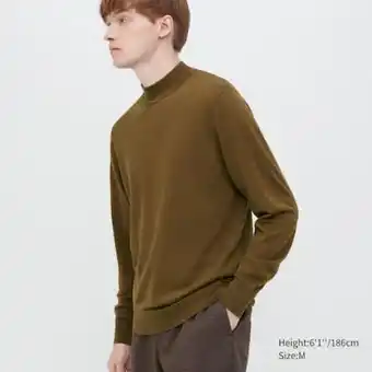 UNIQLO 100% extra fine merino mock neck jumper Angebot