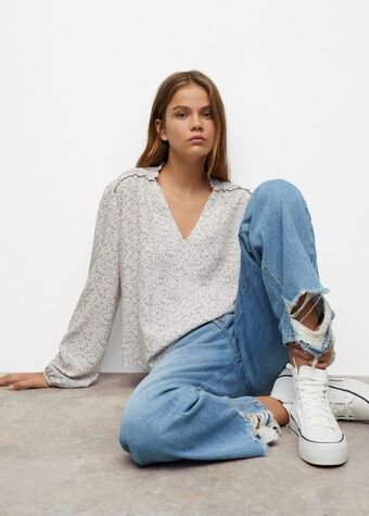 Mango Bluse mit blumenmuster Angebot