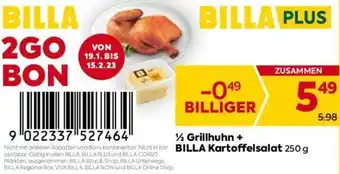 Billa Billa 1/2 Grillhuhn + Billa Kartoffelsalat 250 g Angebot
