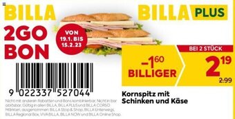 Billa Billa Kornspitz mit Schinken und Käse Angebot