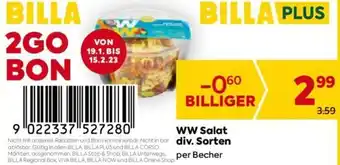 Billa WW Salat div. Sorten per Becher Angebot