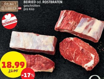 PENNY Beiried od. Rostbraten pro kilo Angebot