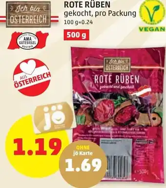 PENNY Rote Rüben 500g Angebot