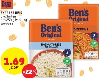 PENNY Ben's Original Express Reis 250g Angebot