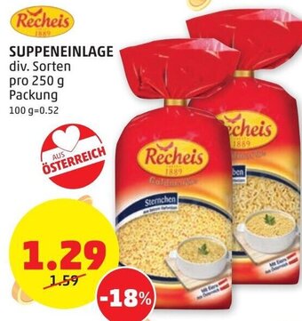 PENNY Recheis Suppeneinlage 250g Angebot