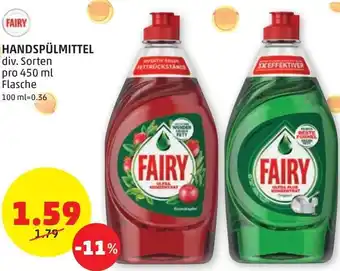 PENNY Fairy Handspülmittel 450 ml Angebot