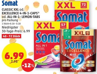PENNY Somat Classic XXL od. Excellence 4-in-1-Caps od. All -in-1 Lemon-Tabs Angebot