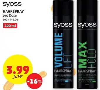 PENNY Syoss Haarspray 100 ml Angebot