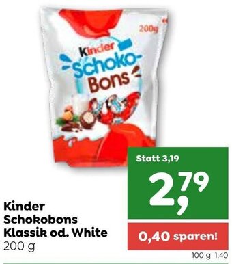 ADEG Kinder Schokobons Klassik od. White 200g Angebot