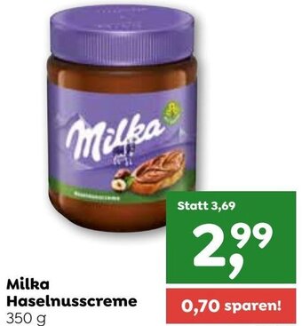ADEG Milka Haselnusscreme 350g Angebot