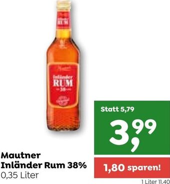 ADEG Mautner Inländer Rum 38% 0,35 Liter Angebot