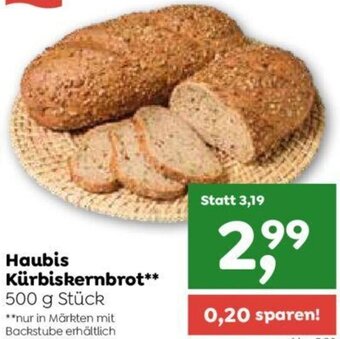 ADEG Haubis Kürbiskernbrot 500 g Angebot