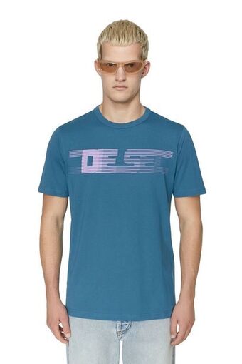 Diesel T-shirt mit gestreiftem logo-print Angebot