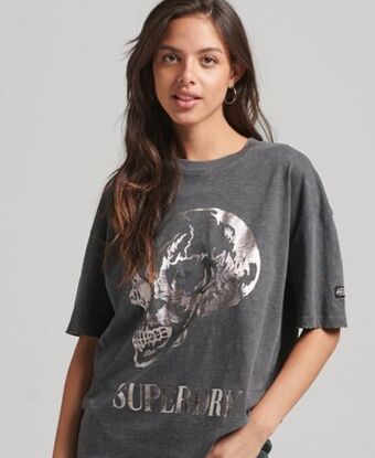 Rock graphic loose fit band t shirt