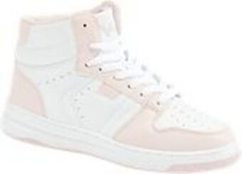 Deichmann Mid cut sneaker in rosa-weiß Angebot