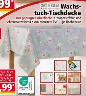 Norma bella casa Wachstuch-Tischdecke 130 x 160 cm Angebot