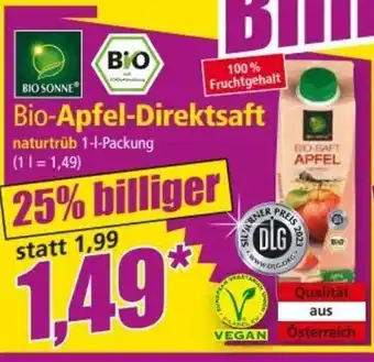 Norma Bio Sonne Bio-Apfel-Direktsaft Angebot