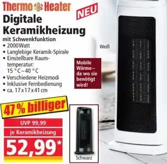 Norma Thermo Heater Digitale Keramikheizung Angebot