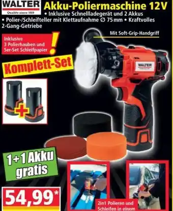 Norma Walter Akku-Poliermaschine 12V Angebot