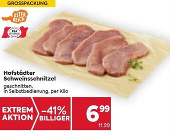 Billa Hofstädter Schweinsschnitzel per kilo Angebot