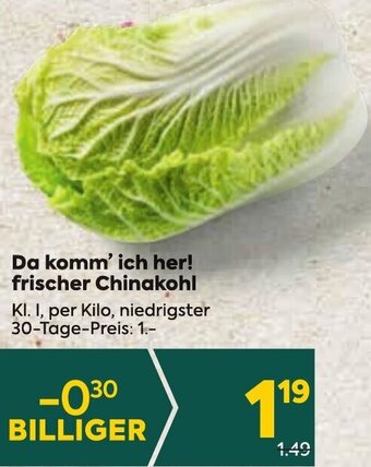 Billa Da komm' ich Her! Frischer Chinakohl Angebot