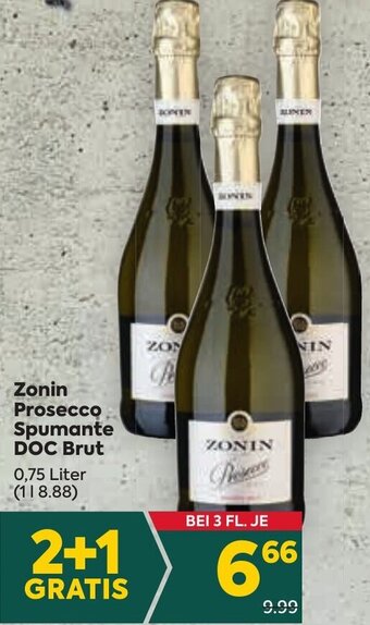 Billa Zonin Prosecco Spumante DOC Brut 0,75 Liter Angebot