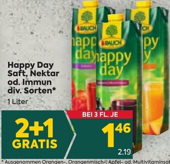 Billa Happy Day Saft, Nektar od. Immun div. Sorten 1 Liter Angebot