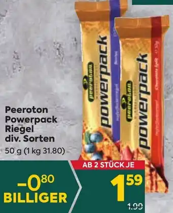 Billa Peeroton Powerpack Riegel div. Sorten 50g Angebot