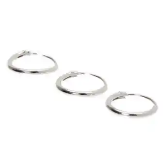 Claire's Sterling silver 22g cartilage snap hoop earrings - 3 pack Angebot