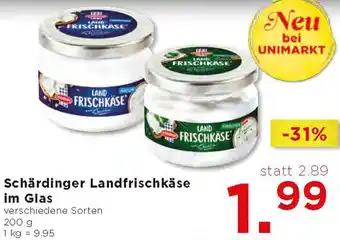 Unimarkt Schärdinger Landfrischkäse im Glas 200 g Angebot