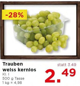 Unimarkt Trauben Weiss Kernlos 500g Angebot