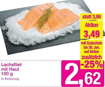 Sutterlüty Lachsfilet mit Haut 100 g Angebot
