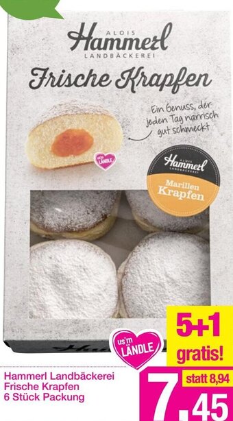 Sutterlüty Hammerl Landbäckerei Frische Krapfen 6 Stück Packung Angebot