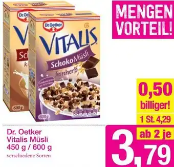 Sutterlüty Dr. Oetker Vitalis Müsli 450g/600 g Angebot