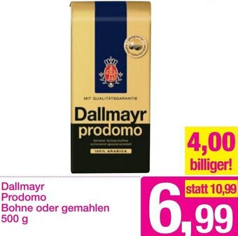 Sutterlüty Dallmayr Prodomo Bohne oder Gemahlen 500 g Angebot