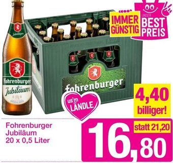 Sutterlüty Fohrenburger Jubiläum 20 x 0,5 Liter Angebot