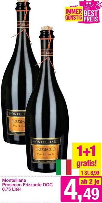 Sutterlüty Montelliana Prosecco Frizzante DOC 0,75 Liter Angebot