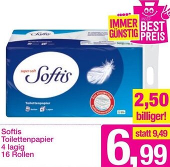 Sutterlüty Softis Toilettenpapier 4 lagig 16 Rollen Angebot